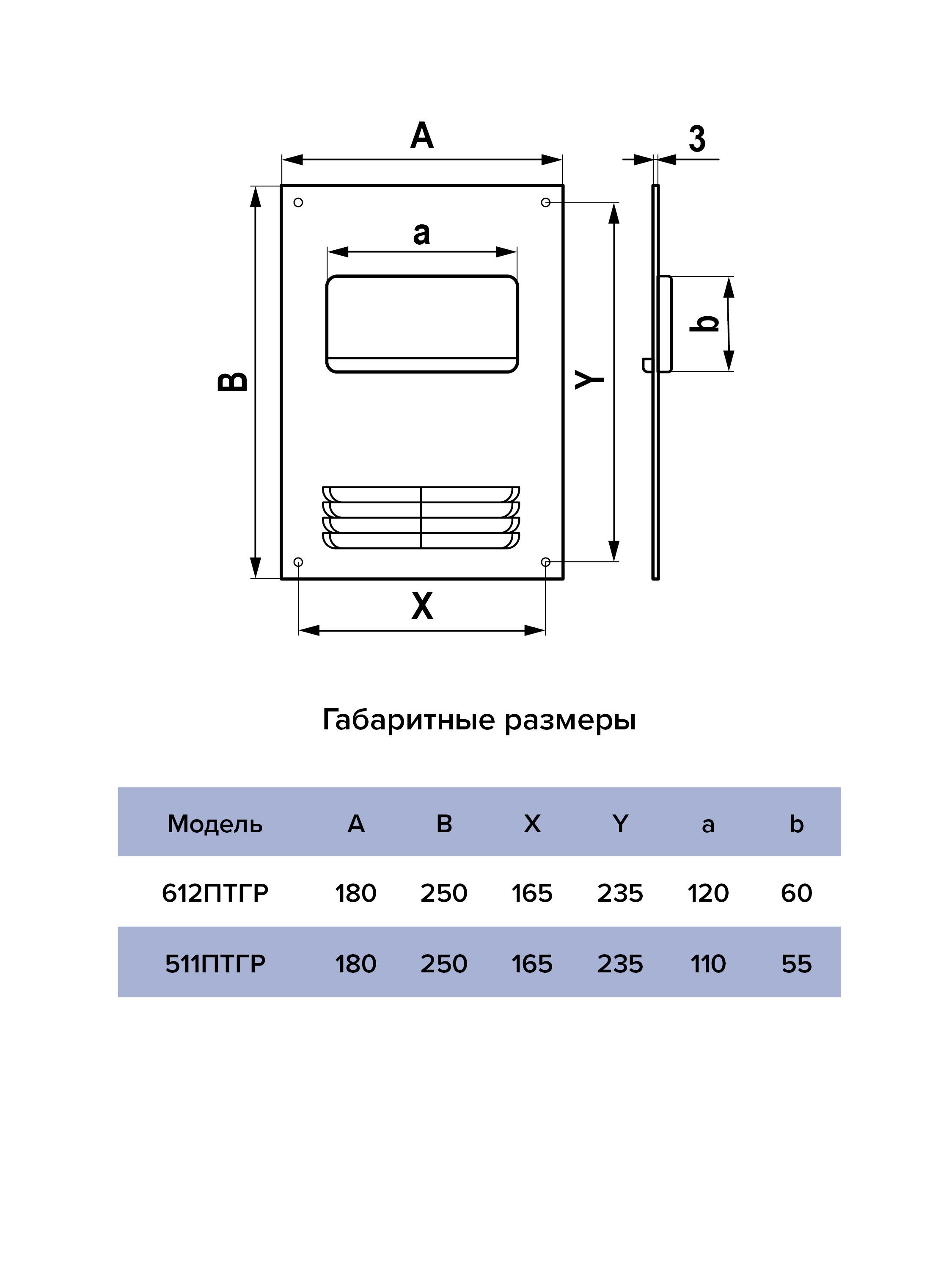 Площадка торцевая ПТГР фланец 60х120 горизонтальная решетка 180х250 пластик ERA 612ПТГР