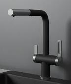Смеситель для кухни 8170 ШВАРЦ (гиб.подв., крепления,переход.подкл.фильтра) GRANULA, GRANULA