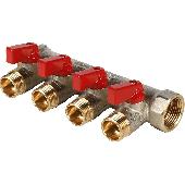 STOUT Коллектор с шаровыми кранами  3/4