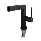 8234 MAGNUS Cмеситель кухня шаровый Г - образный излив вытяжной, корпус из латуни ЧЕРНОГО цвета