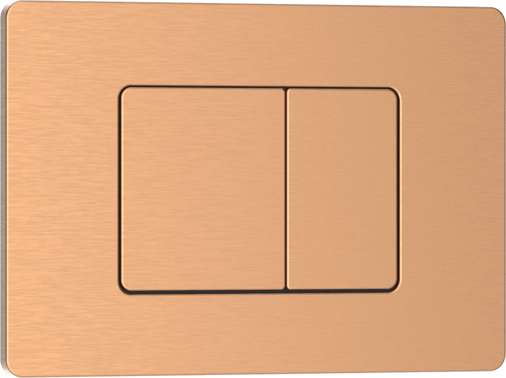 Клавиша смыва 246*165мм, нерж.сталь РОЗОВОЕ ЗОЛОТО ГЛЯНЦЕВОЕ INOX-C, Iberica Blanca