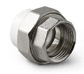 PP-R Муфта комбинированная разъемная (американка) ВР Белая 25-1