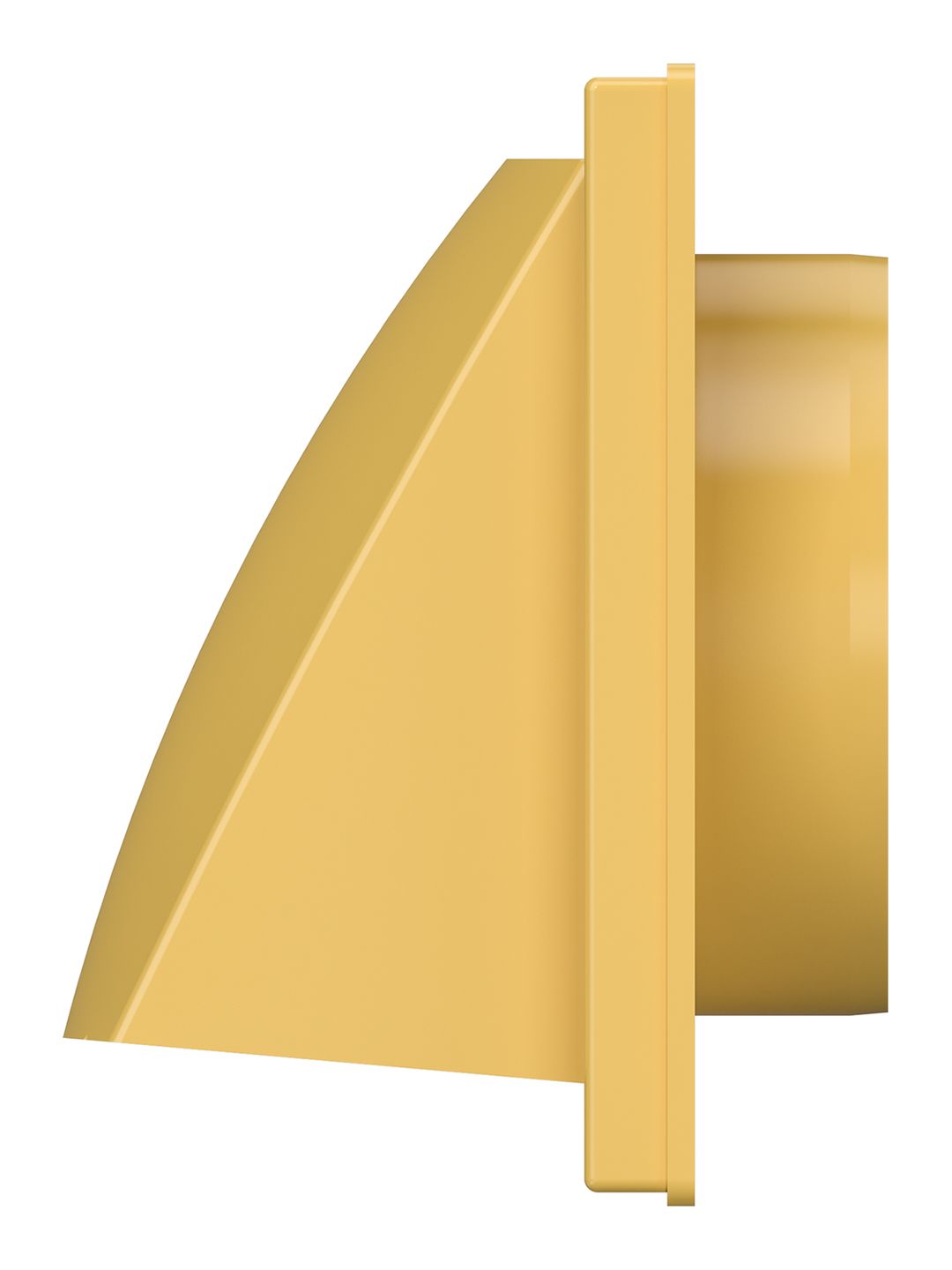 Выход стенной вытяжной с обратным клапаном 150х150 с фланцем D100 беж.1515К10ФВ беж