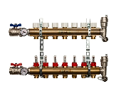 Коллекторная группа ЛАТУНЬ с расходомерами 7 вых. STOUT (SMB 0473 000007)