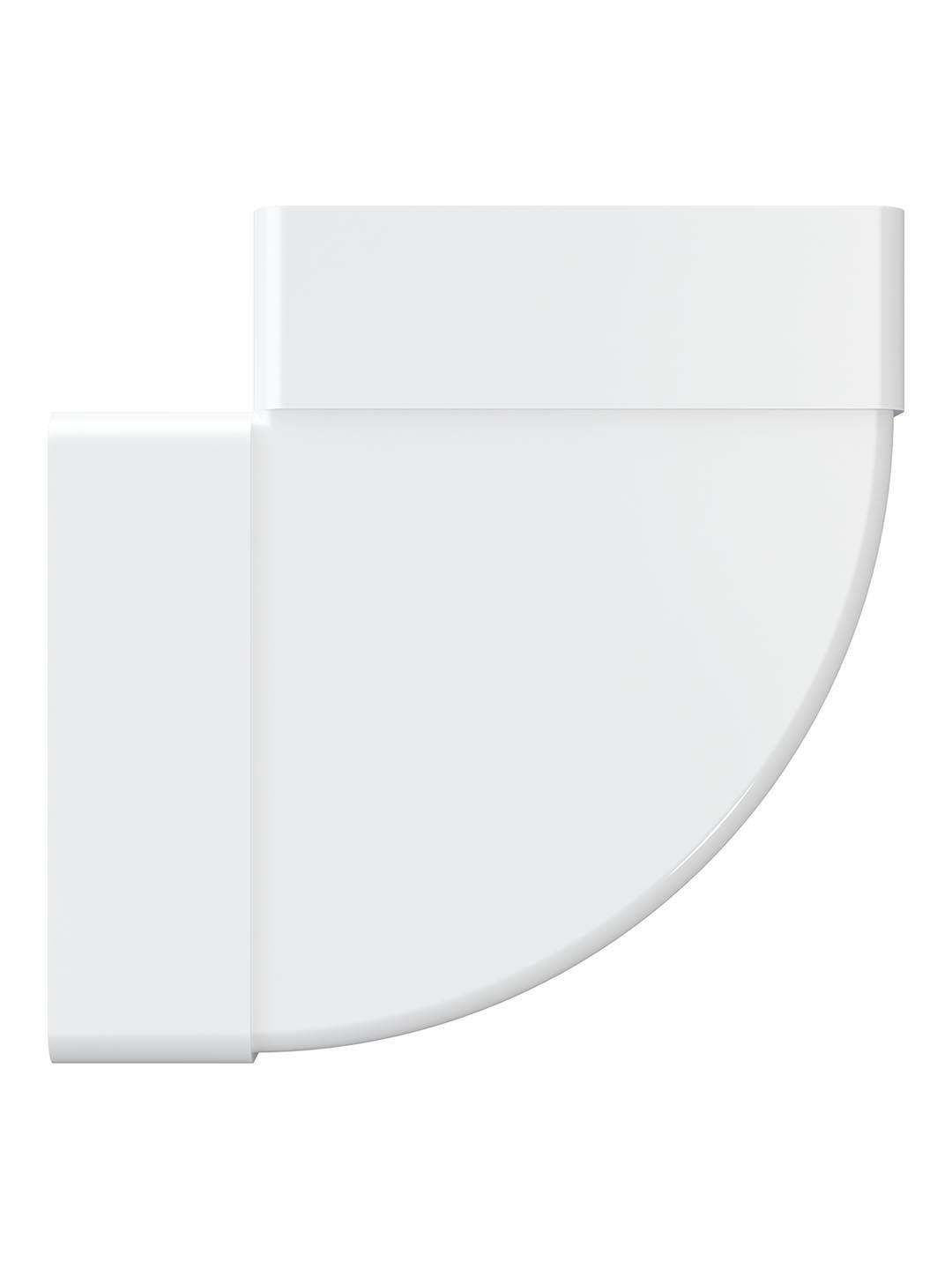 Колено горизонтальное пластик 90° 60х120 ERA 612КГП