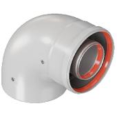 Коакс.отвод Ø60/100 - 90° м/п ROMMER INOX Line поворотный (RCA-6100-000090)