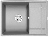 Мойка кухонная кварц GR-6501 АЛЮМИНИУМ Granula (мет. сифон), GRANULA