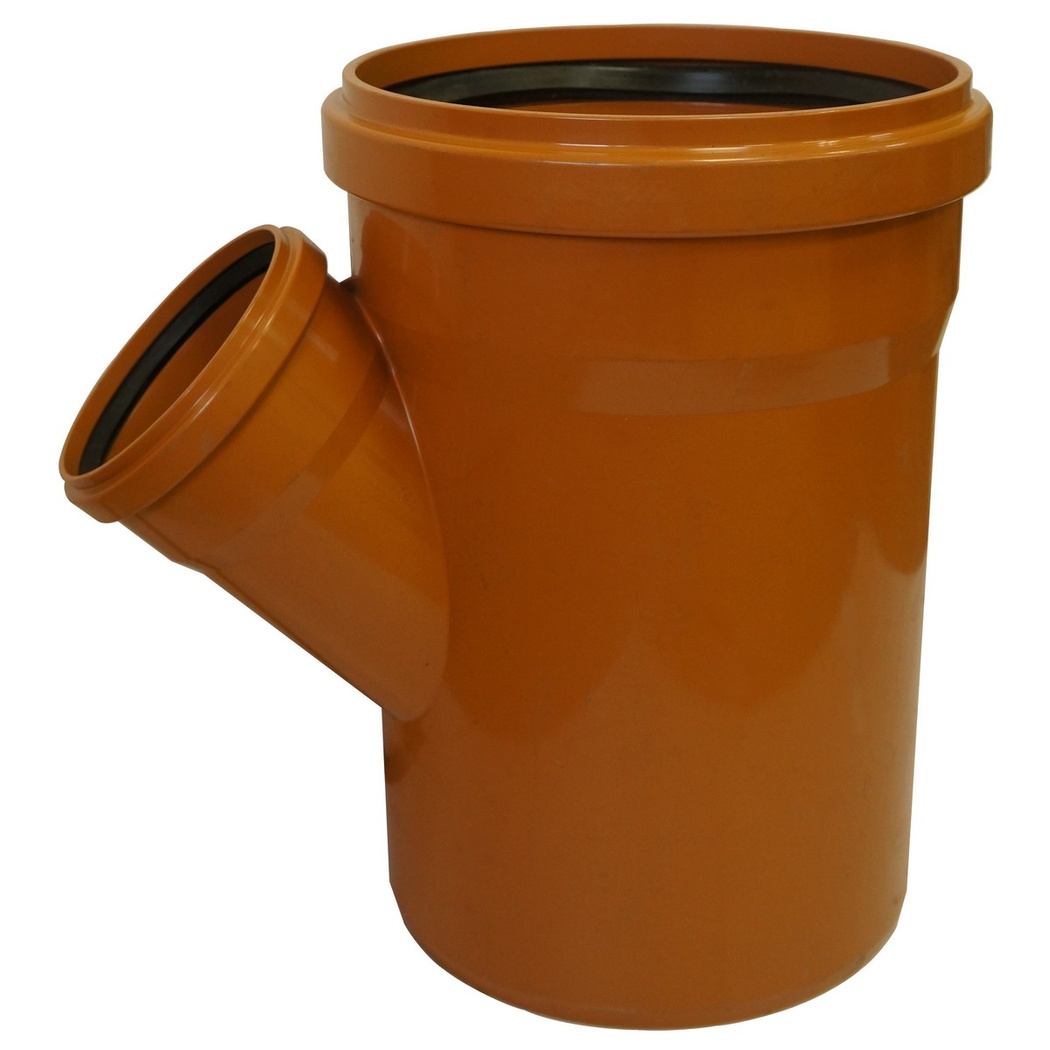 Тройник канал. ПВХ 160-160 *45гр. (рыжий) IT-R