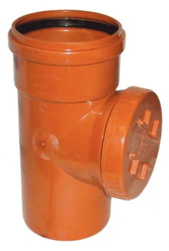 Тройник канал. ПВХ 160-160 *45гр. (рыжий) IT-R