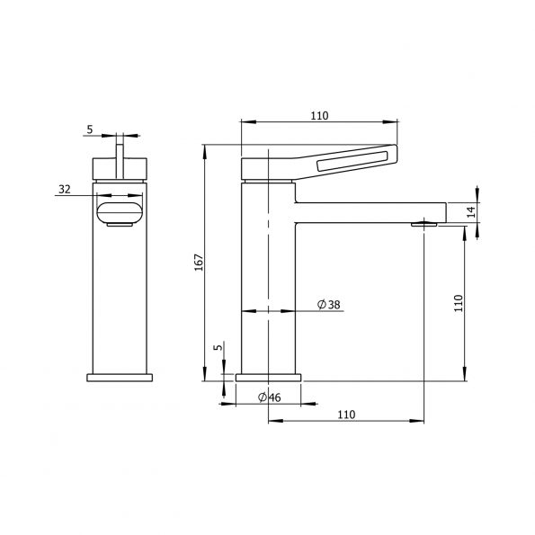 Смеситель д/раковины Wellsee ONCE! and forever, розовое золото (182404000) WELLSEE