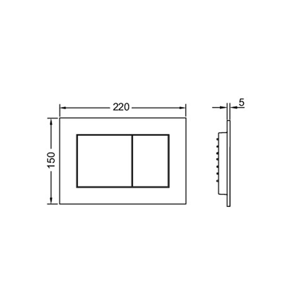 Панель смыва, белая, антибактериальная TECEnow. 9240405