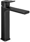 A9122F Смеситель для умывальника ACCOONA высокий с гайкой цинк Цвет: черный (10)