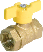 Кран шаровой Ду25 газ  г/г бабочка А10/1 11Б27п, БАЗ (25)