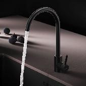 Смеситель для кухни с С-изливом 175 мм, ЧЕРНЫЙ F85B07122 X-Joy S АМ.РМ