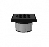 Надставной элемент с чугун.подрамником и чугун. решеткой с сухим затвором д/трапов серии 310,510,520