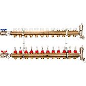 Коллекторная группа ЛАТУНЬ с расходомерами 12 вых. STOUT (SMB 0473 000012)