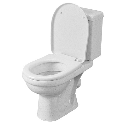 Унитаз-компакт Визит КРАП на белом (косой вып,нижн.подв,1-реж.арм,сид.полипропилен), SANTERI