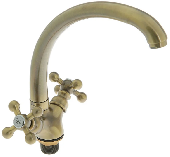 A4071С Смеситель для кухни ACCOONA высокий с гайкой латунь/античная бронза (10)