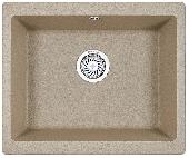 Мойка кухонная подстольная кварц GR-5551 ПЕСОК Granula (мет. сифон, комплект креплений), GRANULA