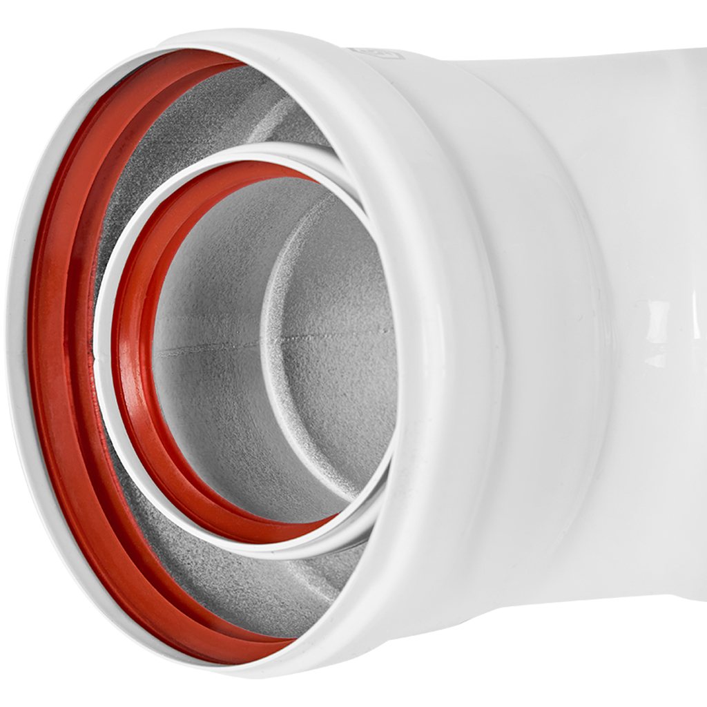 Коакс.отвод Ø60/100 - 45° м/м STOUT (SCR-6010-000145)