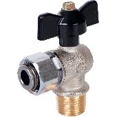 Кран шар.(вода) с накидной гайкой угловой НР  1/2