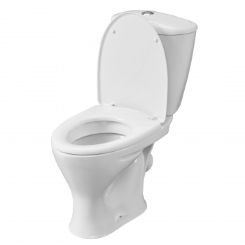 Унитаз-компакт Версия (косой вып., ниж. подв., 1-реж. арм., сид. полипропилен), SANTERI