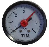Манометр 50/6 х 1/4 аксиальный (задний) TIM (60) Y-50Т-6bar