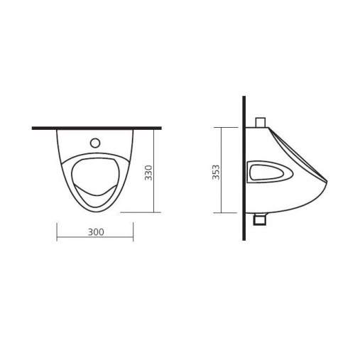 Писсуар ОРИОН настенный малый (САМАРА)