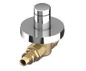 TECE Кран шар.16х16 скрытого монтажа, с колпачком 751116