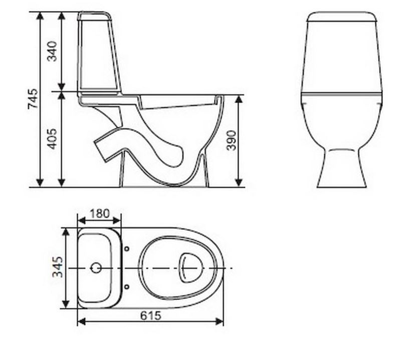 Унитаз-компакт MAX SL DM (косой вып., ниж.подв., 2-реж.арм., сид.дюро м/л быстросъем.), SANITA LUXE