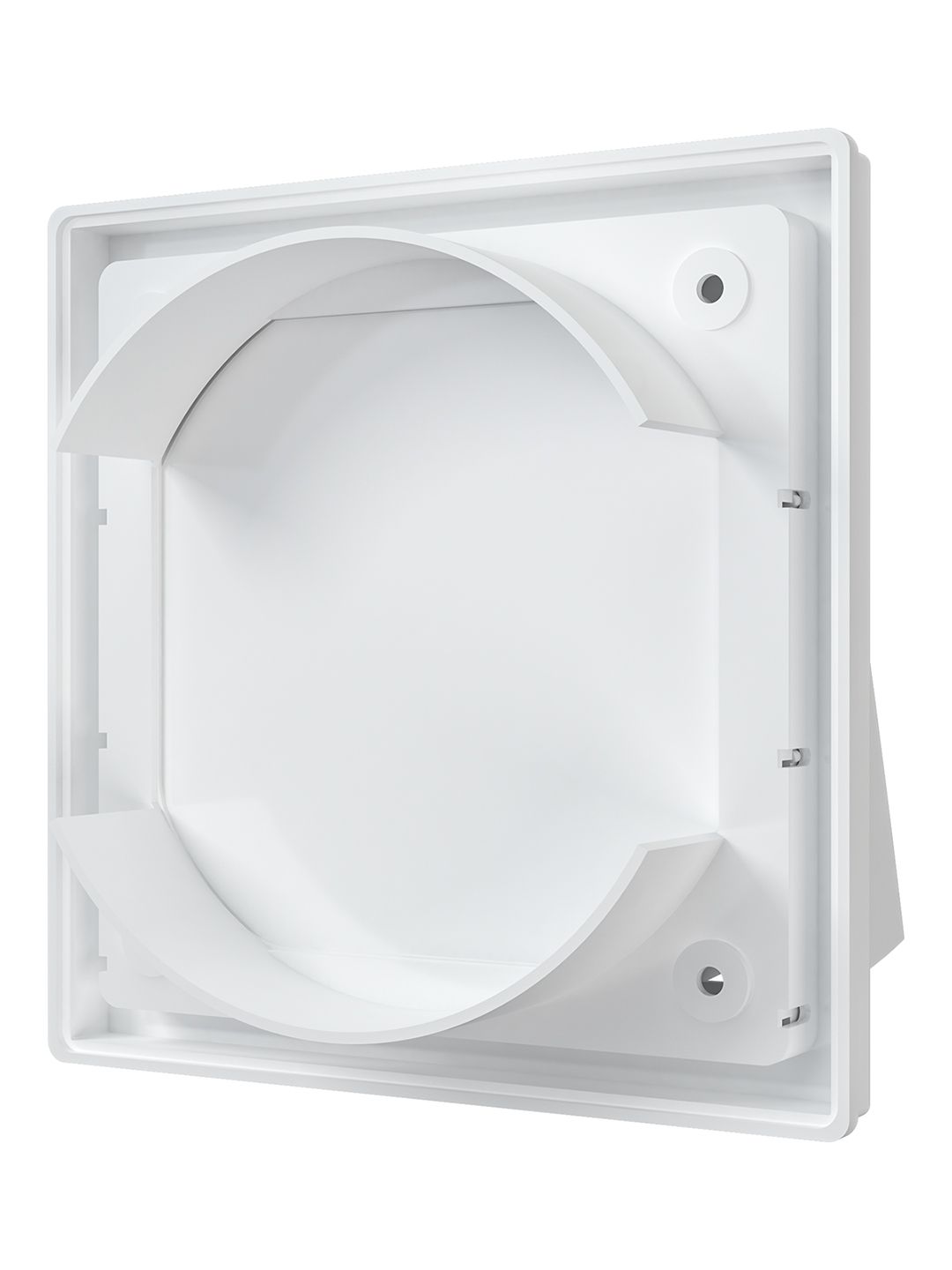 Выход стенной вытяжной с обратным клапаном 150х150 с фланцем D125 бел.1515К12,5ФВ