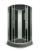 ERLIT Душевая кабина ER3510P-C2-RUS_GRAY 100*100*215 (без г/м, низ.поддон, тонир.стекло)
