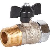 Кран шар.(вода) с накидной гайкой прямой, НР 3/4