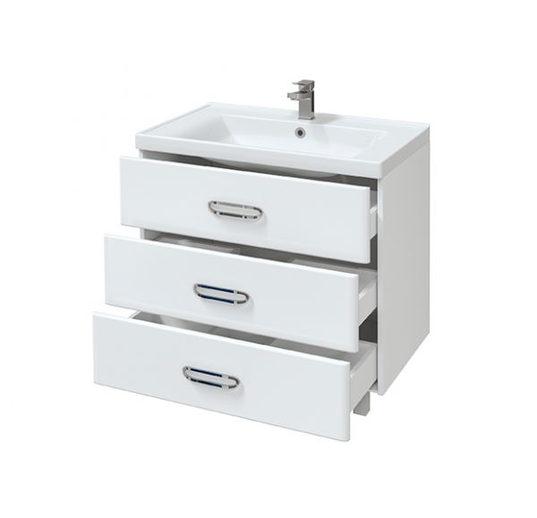 Тумба FUJI 80 напольная + раковина керамич.DEEP-80, MIRSANT