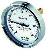 Термометр 0-120 С, зонд 50мм, O 80 мм, торцевое соединение 1/2