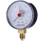 ROMMER Манометр радиальный с указателем Корпус Dn 50 мм 1/4  , 0... 4 бар, кл.2.5 (RIM-0008-500408)