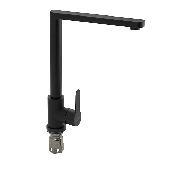 9106 MAGNUS Cмеситель кухня ГРАФИТ Г-образный излив корпус нерж.