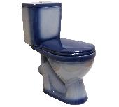 Унитаз-компакт Лира синий (косой вып., 1-реж.арм., сид.полипроп.) Киров