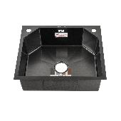 FABIA PROFI Мойка врезная 60х50см ГРАФИТ толщ.-3,0 х 0,8мм + большой сифон + корзина 60503LRG