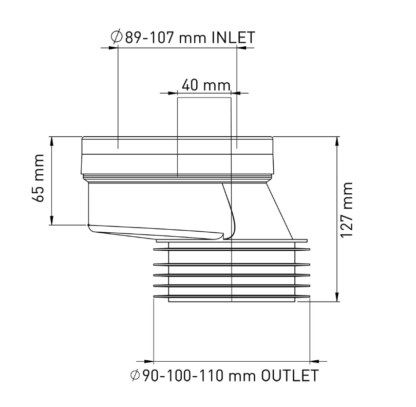 Эксцентрик 20 мм Ø110 I=122мм 7151 (40), NOVA PLASTIK
