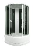 ERLIT Душ. кабина ER3510TP-C4 RUS 100*100*215 (без г/м, выс.поддон, мат.стекло,задняя стенка стекло)