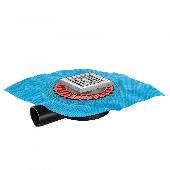 Трап ZENTRUM Uno 100*100 нерж сталь,реш мат.хром,бок слив D50мм комб затвор 090371, BERGES