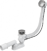 Сифон для ванны автомат комплект металл (57см) A55KM, ALCAPLAST