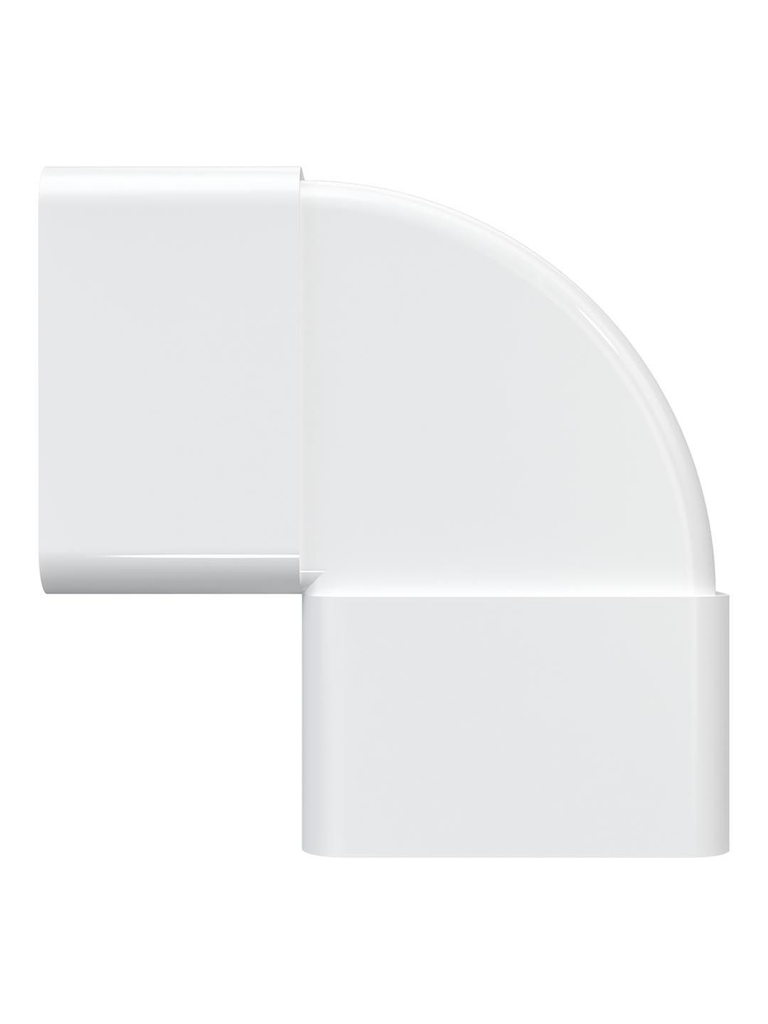 Колено вертикальное пластик 90° 60х120 ERA 612КВП