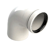 Колено Ø80 угол 90° м/п утеп.ROMMER (RCA-0080-800090)