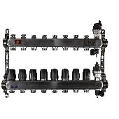 Коллекторная группа 1* на 8 вых. нерж.квадрат TIM KBS5008 c кранами и воздух.