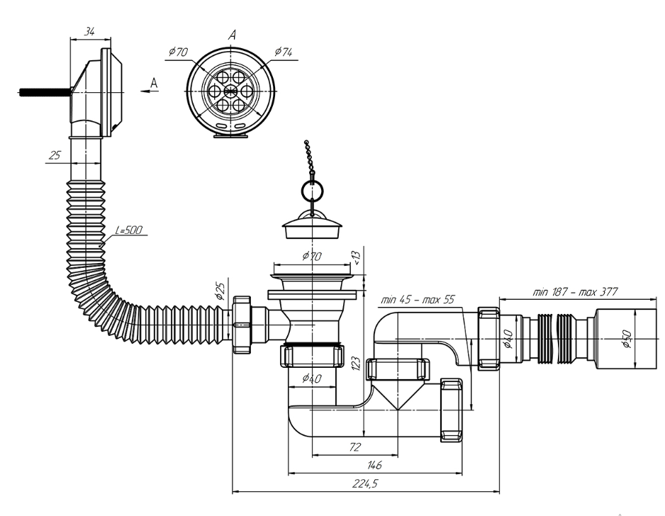 Обвязка на ванну 11/2