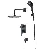 Смес. д/ванны и душа встраиваемый LEMARK BRONX ЧЕРНЫЙ (LM3729BL)