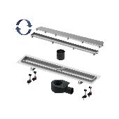 TECElinus. Комплект для монтажа дренажного канала, 800 мм, 2 в 1 (tile+steel), с мембраной 15103089