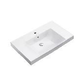 Раковина CUBO подвесная/мебельная 80 см, белая глянцевая, KERAMA MARAZZI